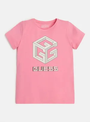 Pink G Cube Logo T-Shirt (7-16)