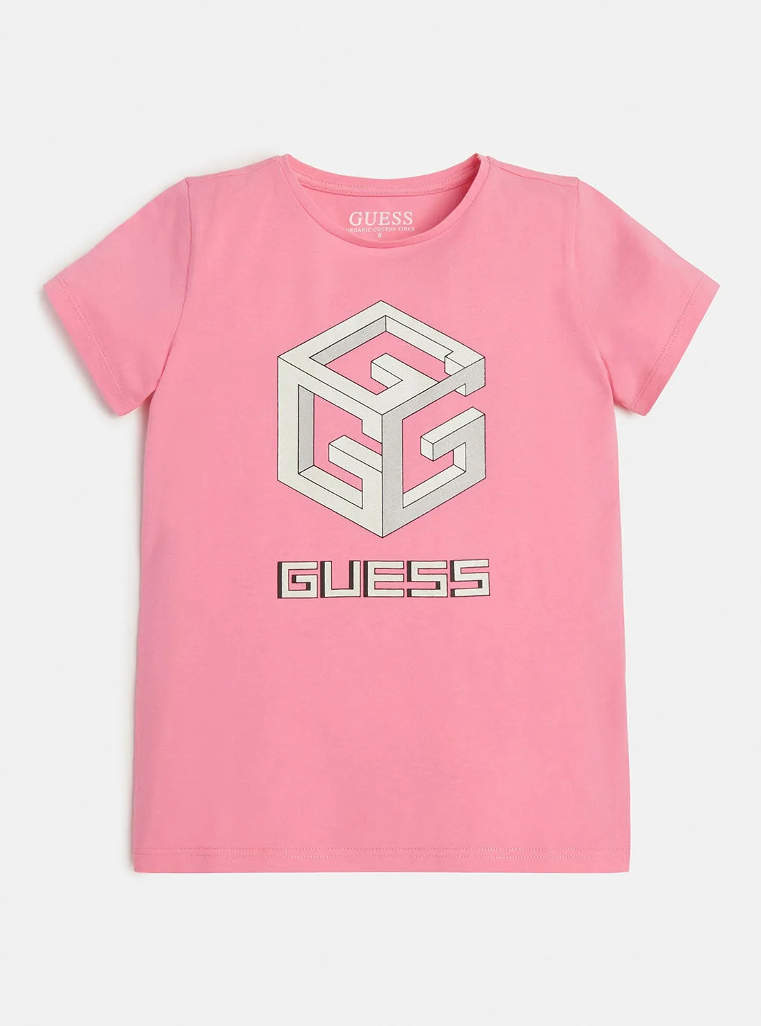 Pink G Cube Logo T-Shirt (7-16)