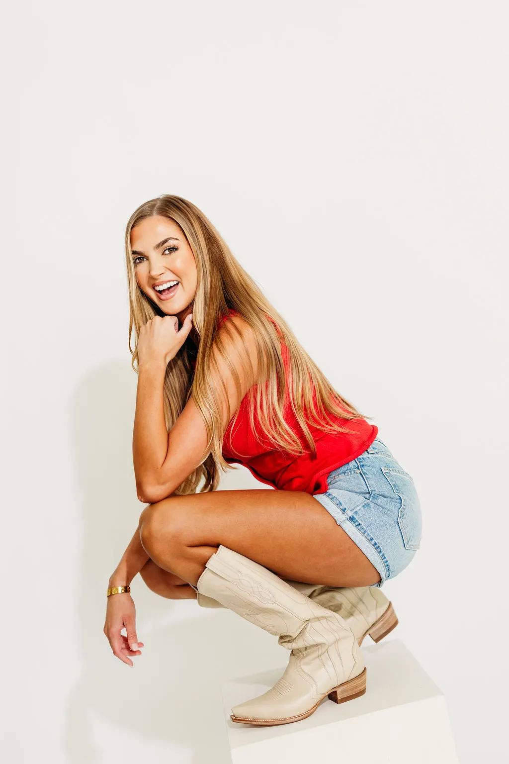 Rayna Vintage High Rise Shorts in Light Denim