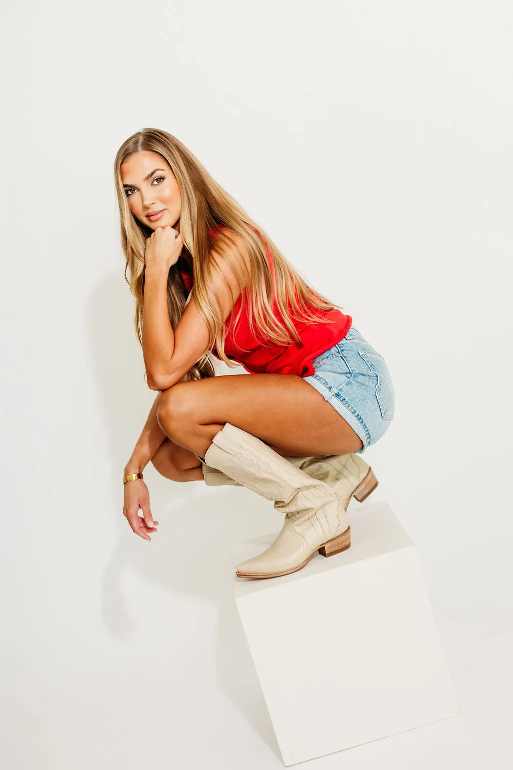 Rayna Vintage High Rise Shorts in Light Denim