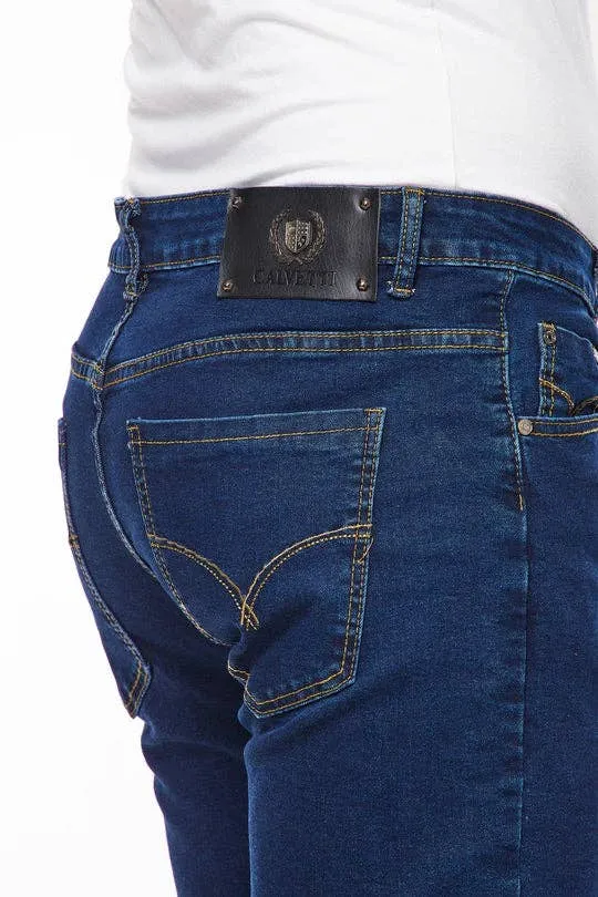 Rodeo Clothing Mens Jeans Super Skinny Fit in Dark Blue HLP-505-DKBLUE