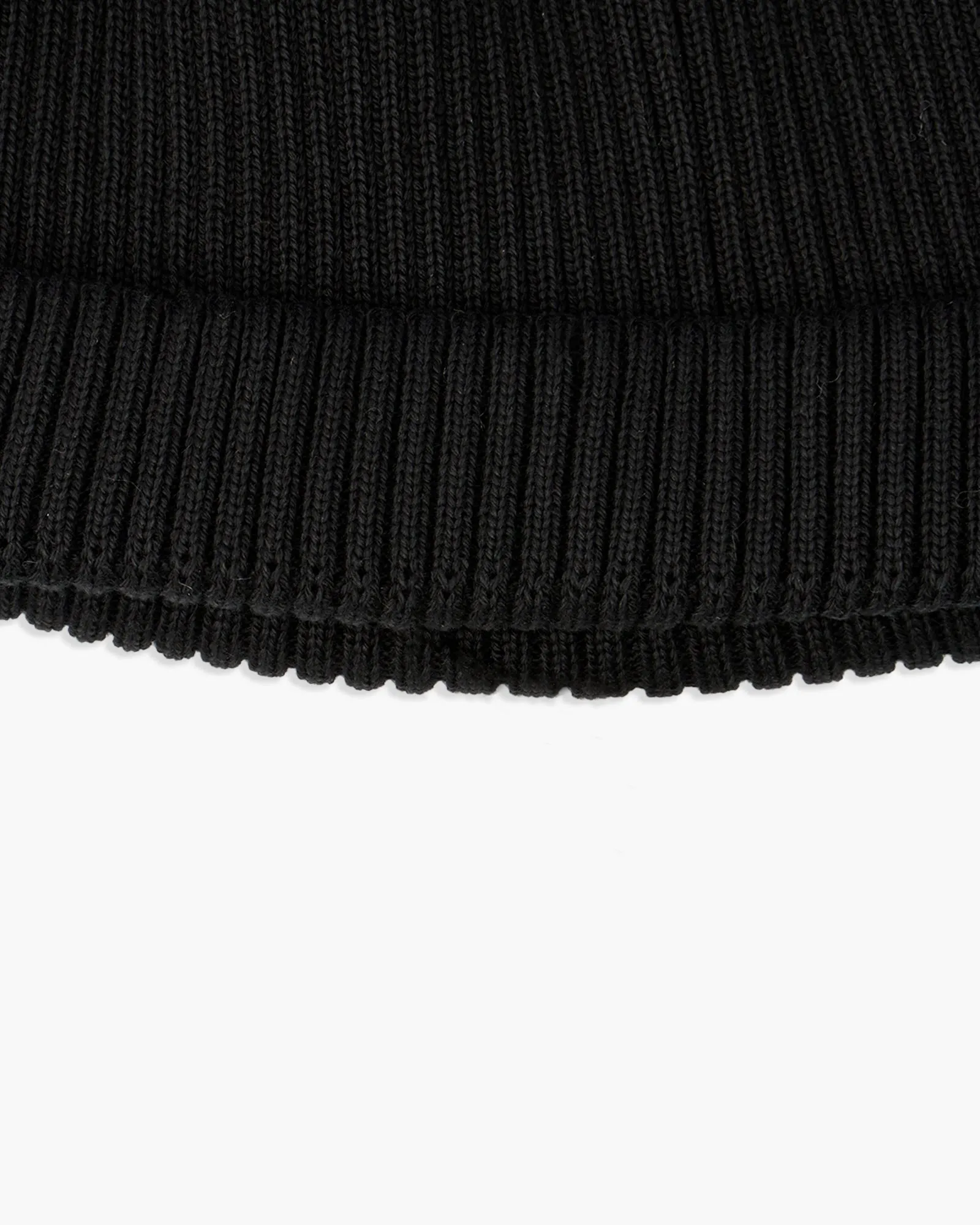 RoToTo R5021 Cotton Roll Up Beanie - Black