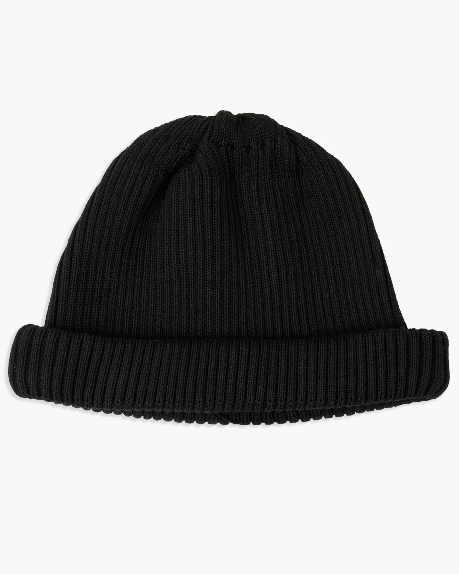 RoToTo R5021 Cotton Roll Up Beanie - Black