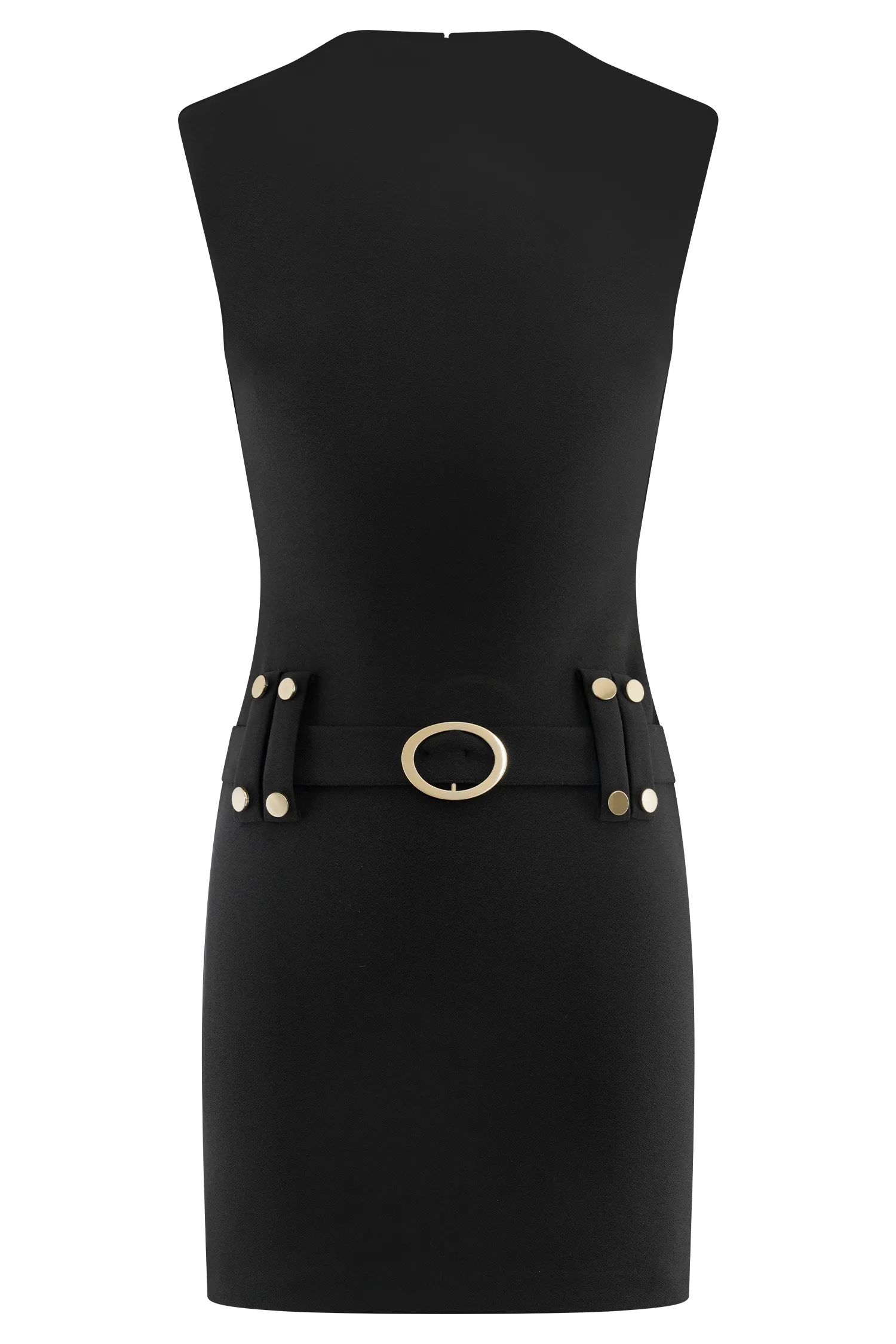 Scheana Stretch Crepe Mini Dress - Black