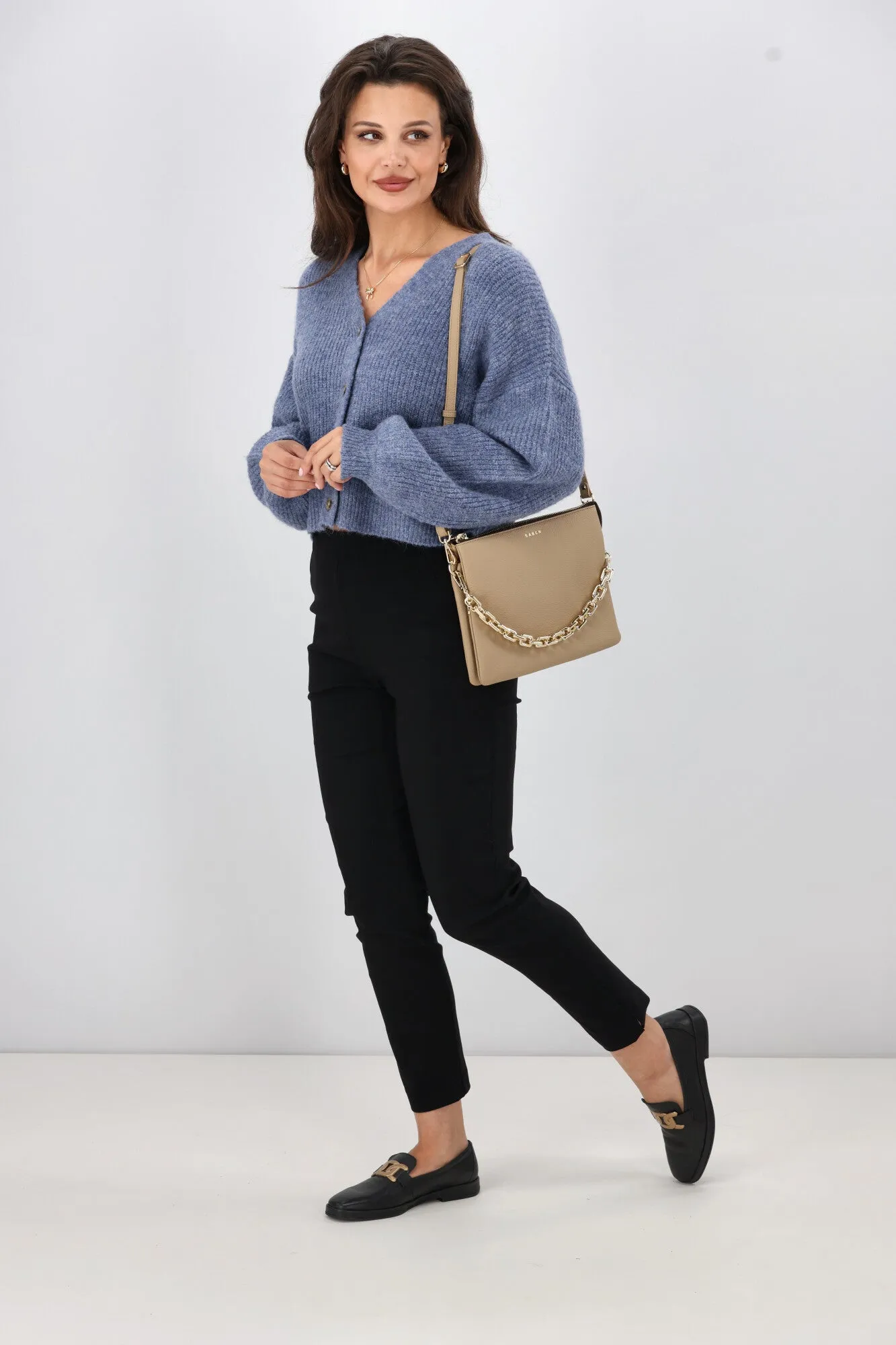 Shine On Label Evan Ponte Slim Leg Pant Black