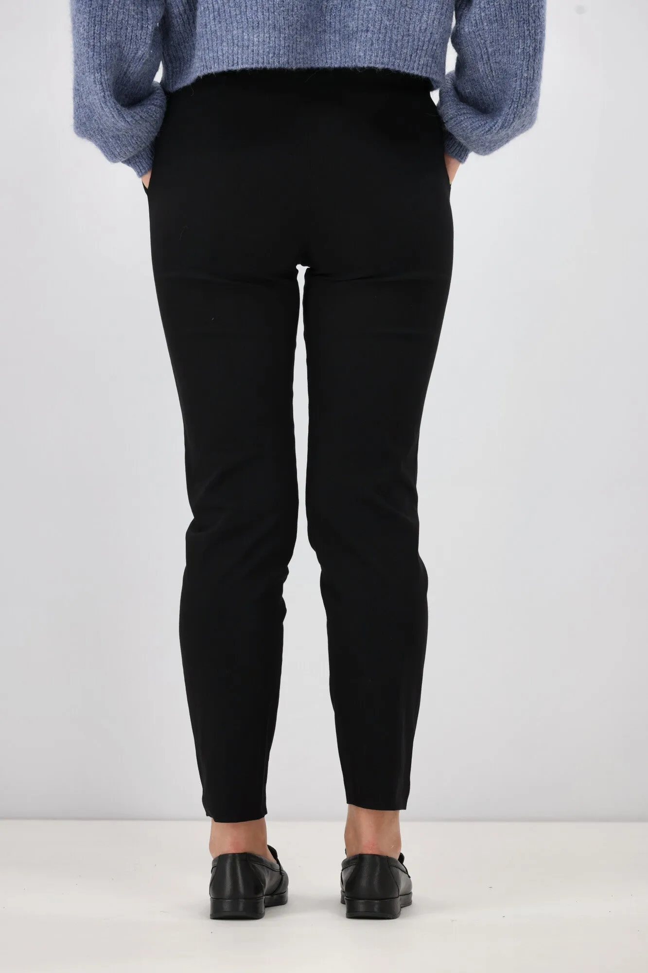 Shine On Label Evan Ponte Slim Leg Pant Black