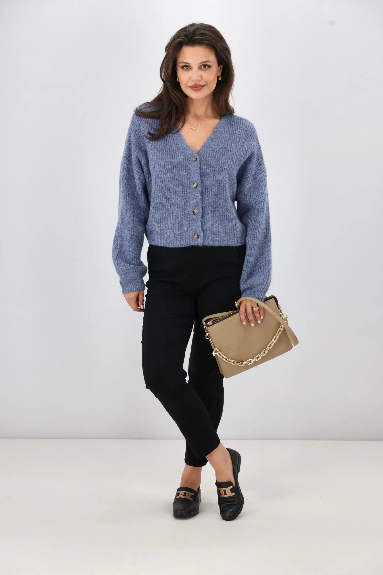 Shine On Label Evan Ponte Slim Leg Pant Black