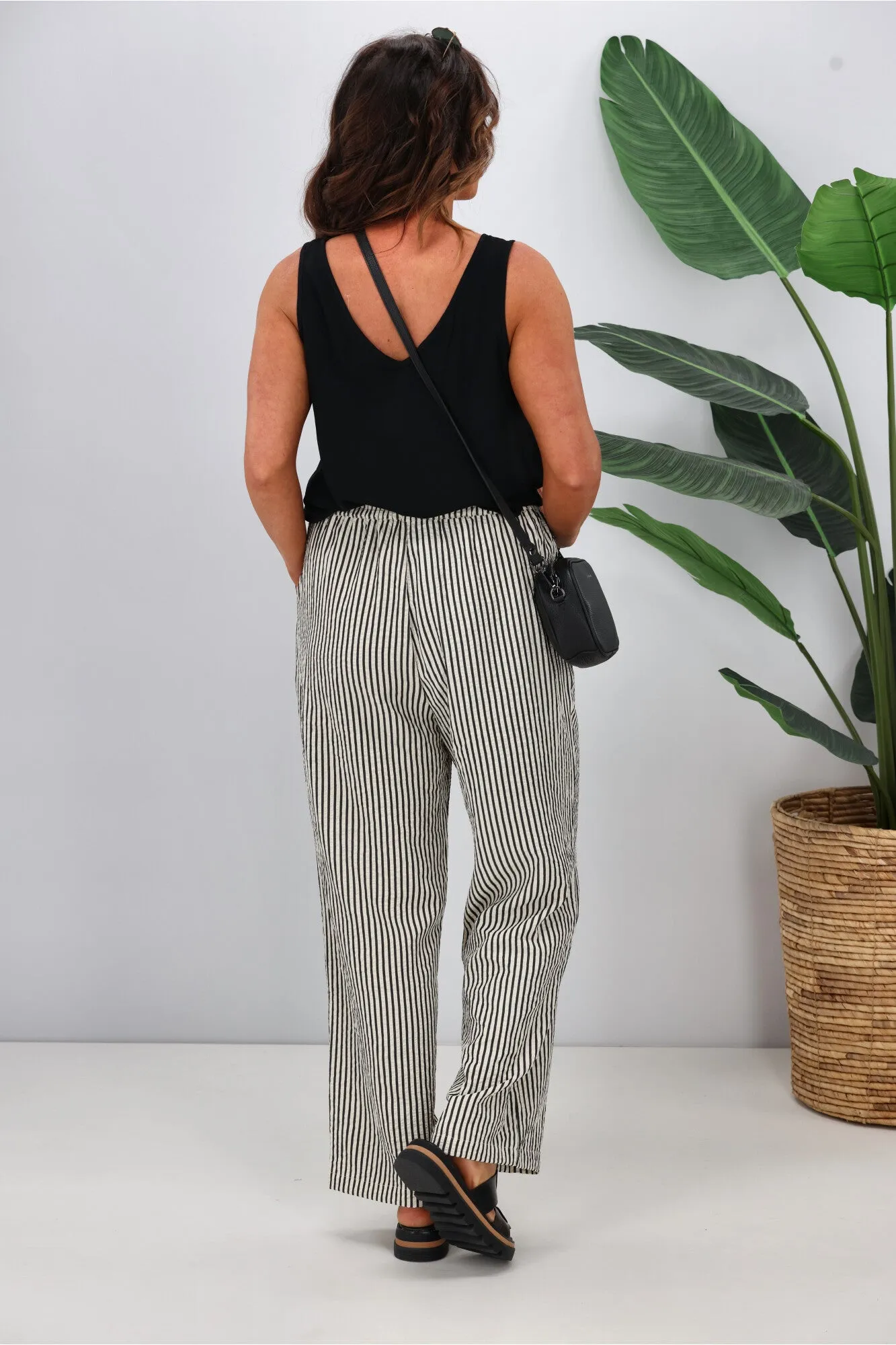 Shine On Label Ravi Wide Leg Pants Stripe