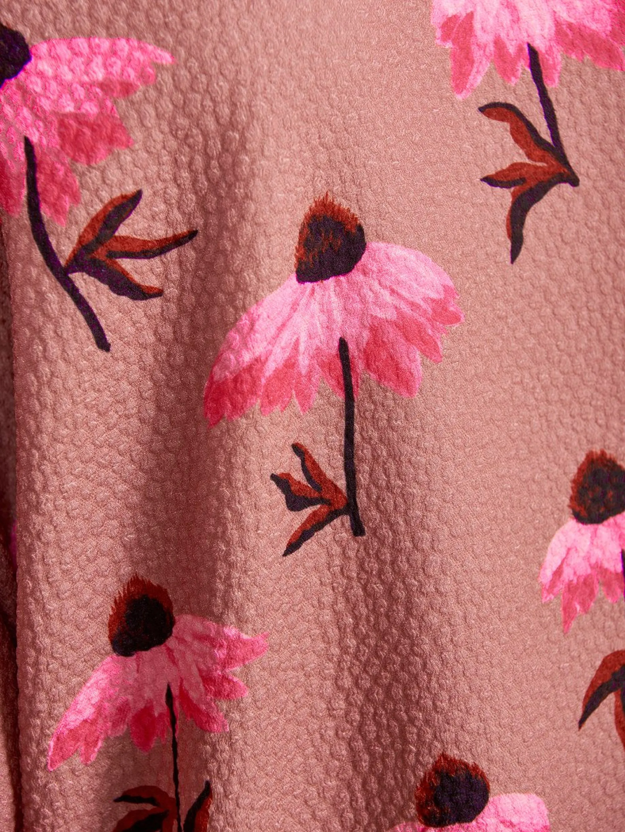 Short Vintage Pink Floral Pattern Dress