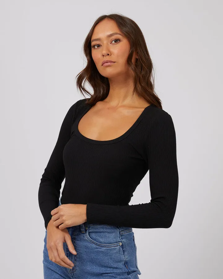 Silent Theory Hazel L/S Tee Black