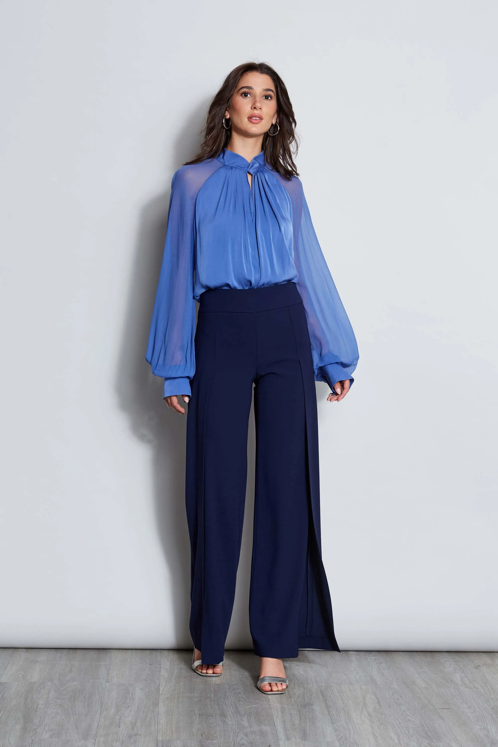 Silk Twist Keyhole Shirt