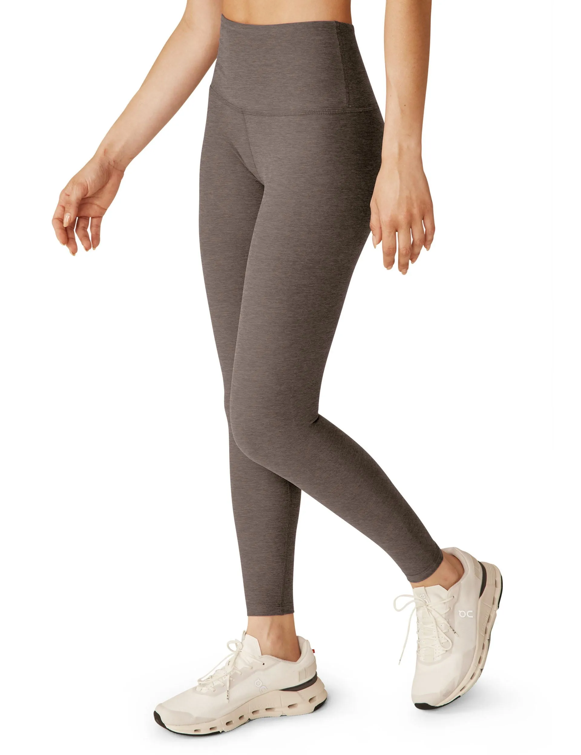 Spacedye Caught In The Midi High Waisted Legging - Soft Umber Heather