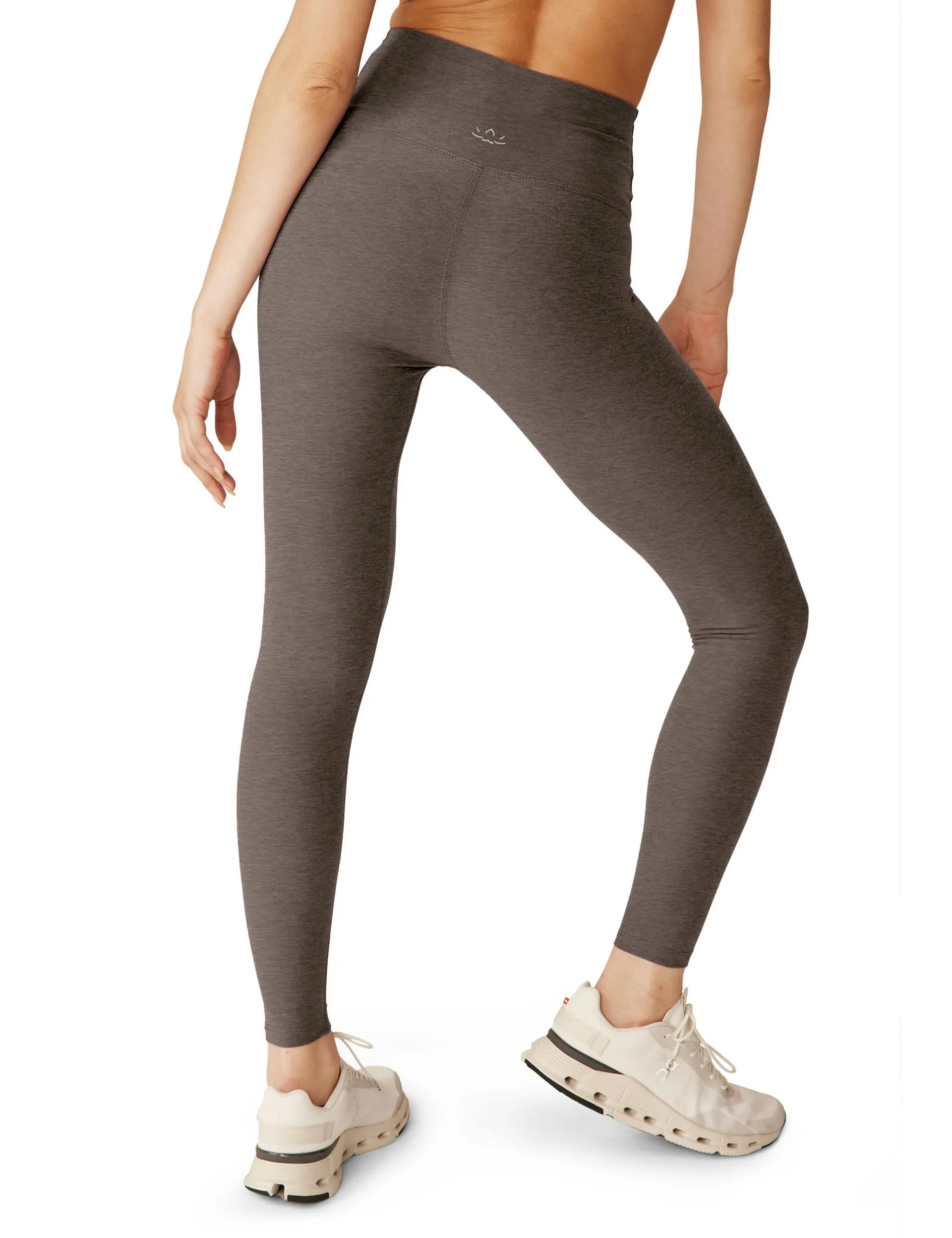 Spacedye Caught In The Midi High Waisted Legging - Soft Umber Heather