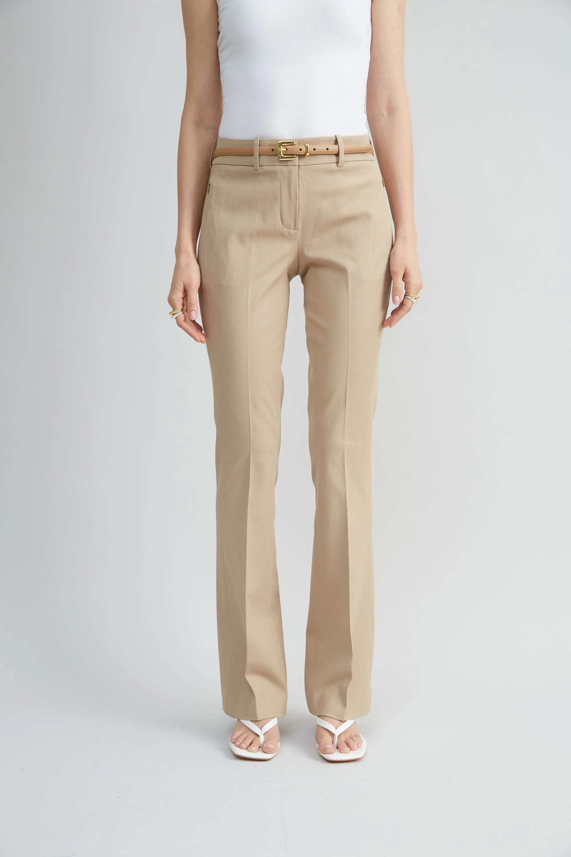 Stretch Cotton Fit & Flare Pant