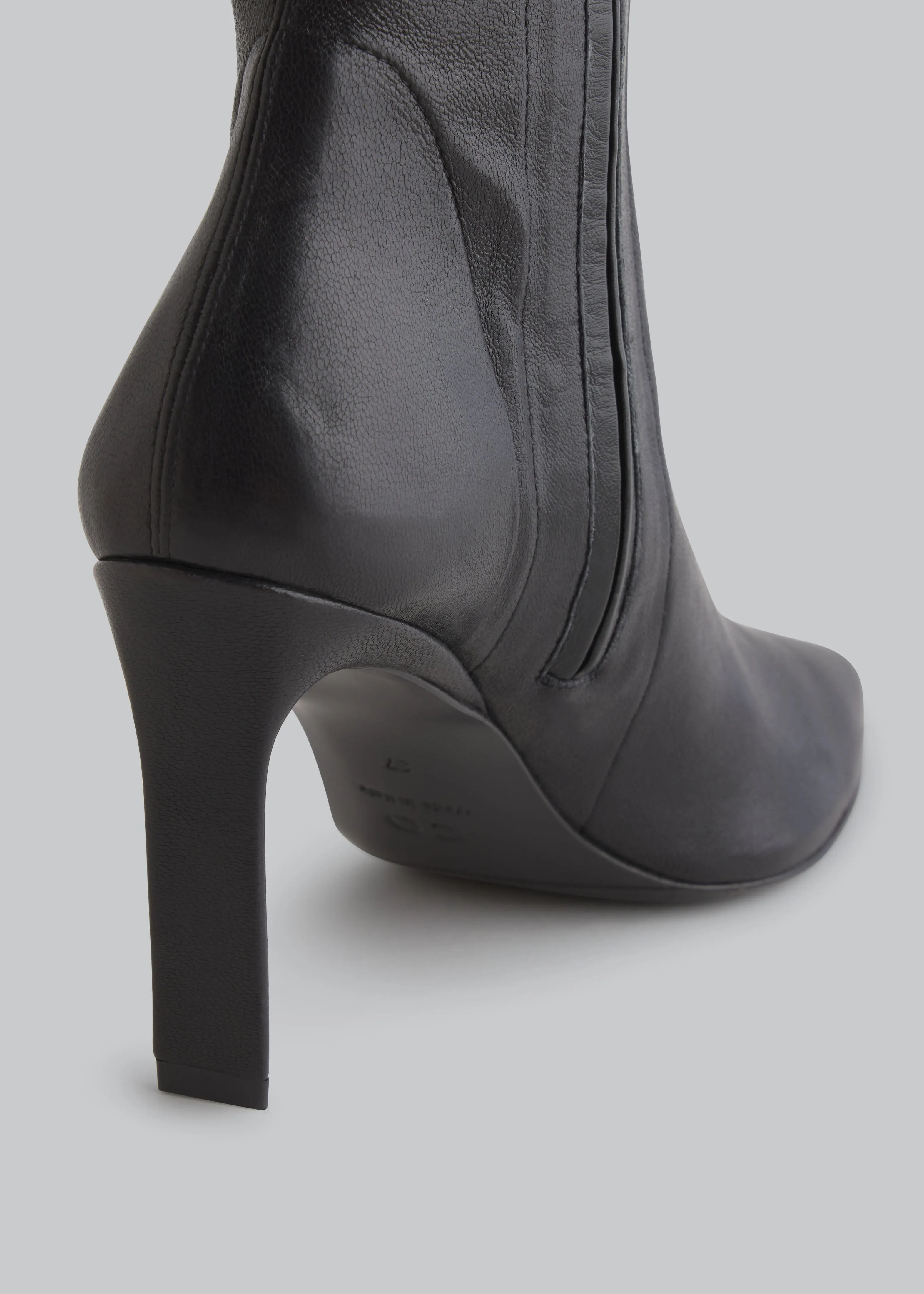 Stretch High Heel Boot - Black
