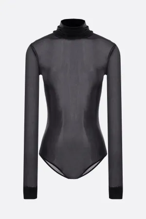 stretch jersey high-neck bodysuit