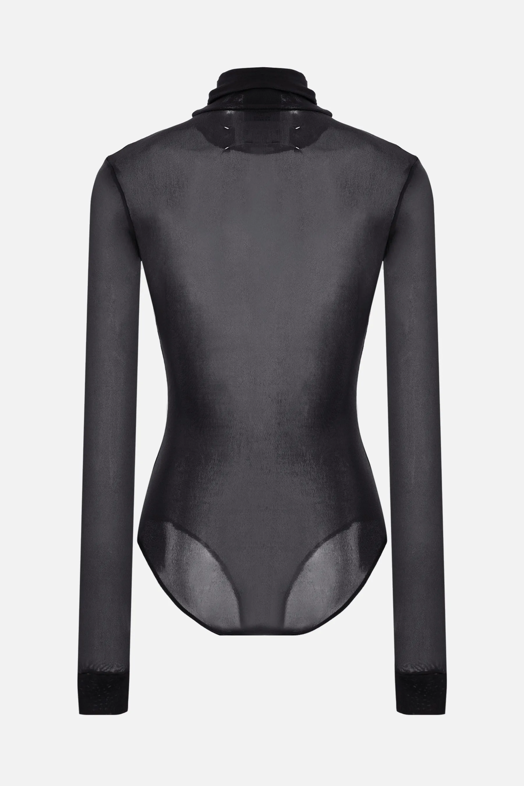 stretch jersey high-neck bodysuit