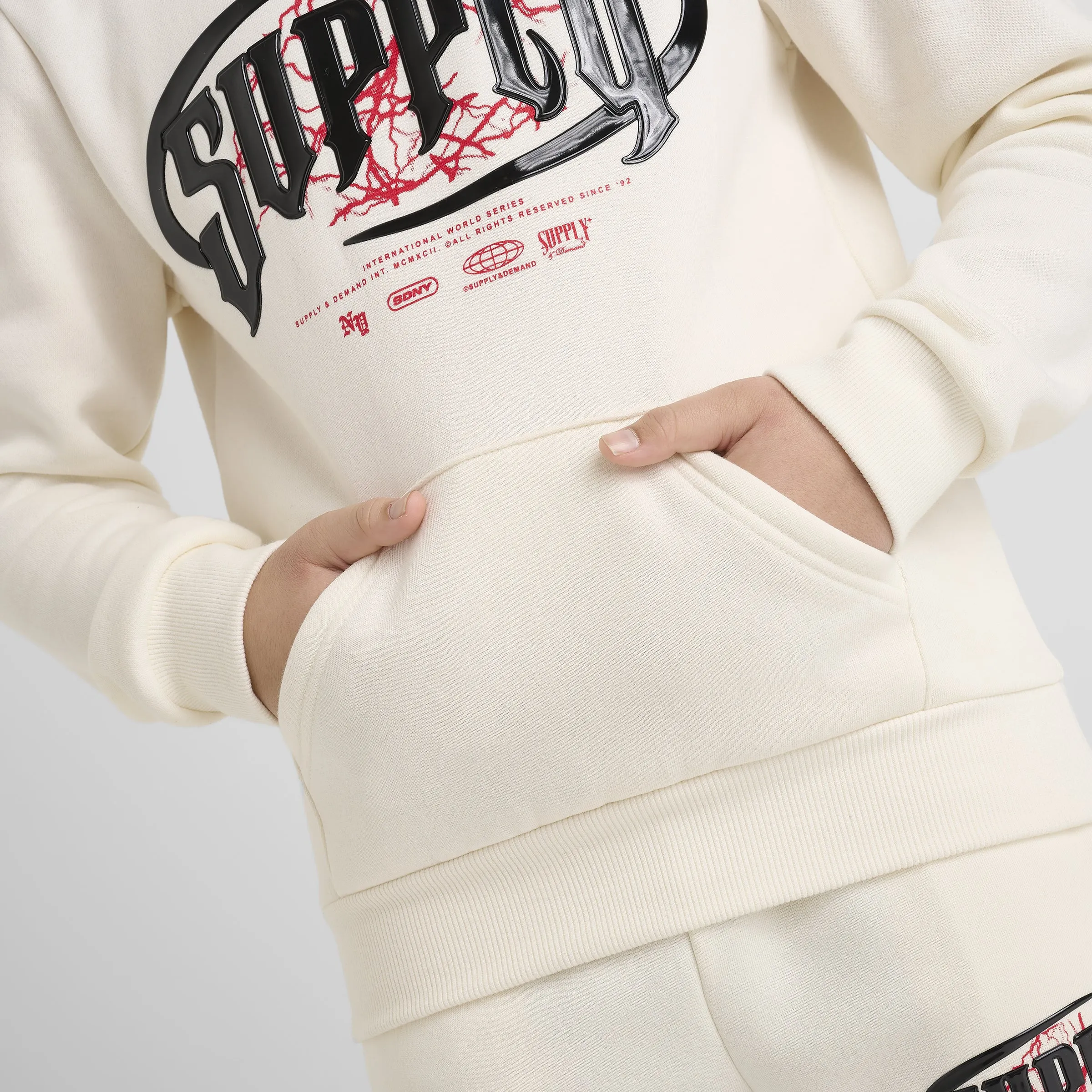 Supply & Demand Junior Boys' Chrome Hoodie Tofu / Chinese Red