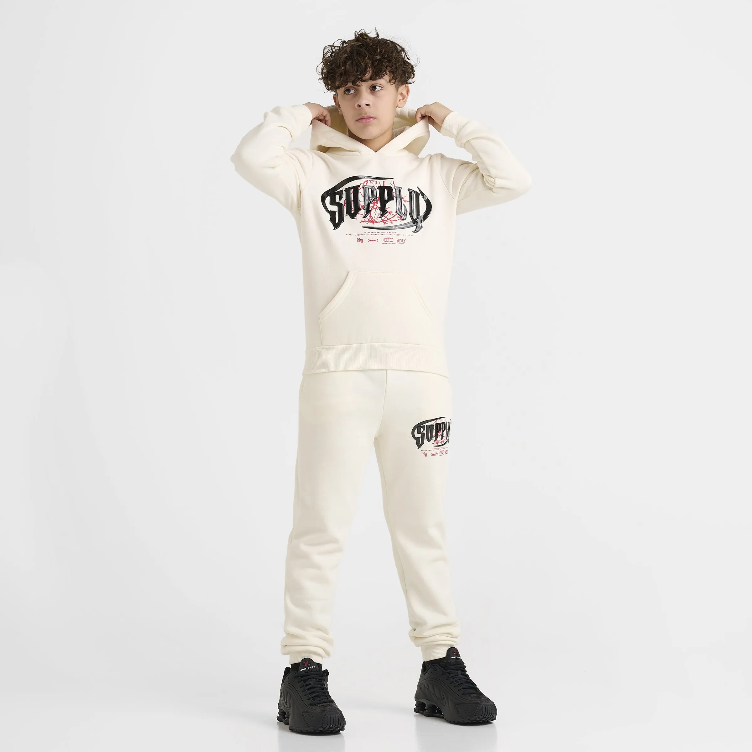 Supply & Demand Junior Boys' Chrome Hoodie Tofu / Chinese Red