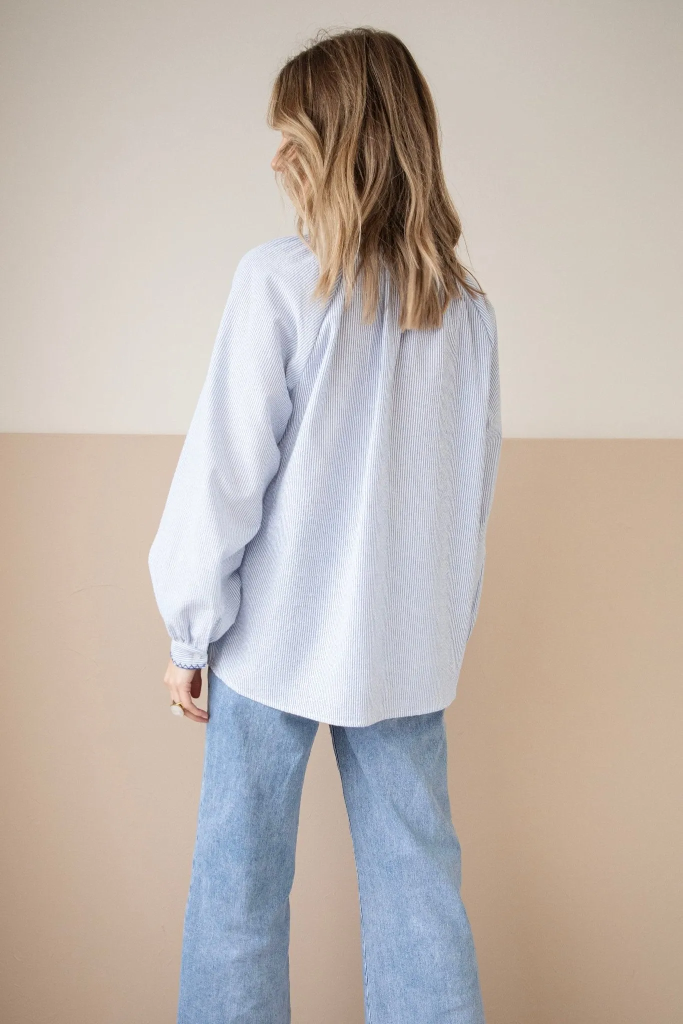 Susan Stripe Blue - Blouse