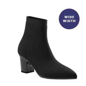 The Bootie Wide Width - Coal Knit 3 Block - FINAL SALE