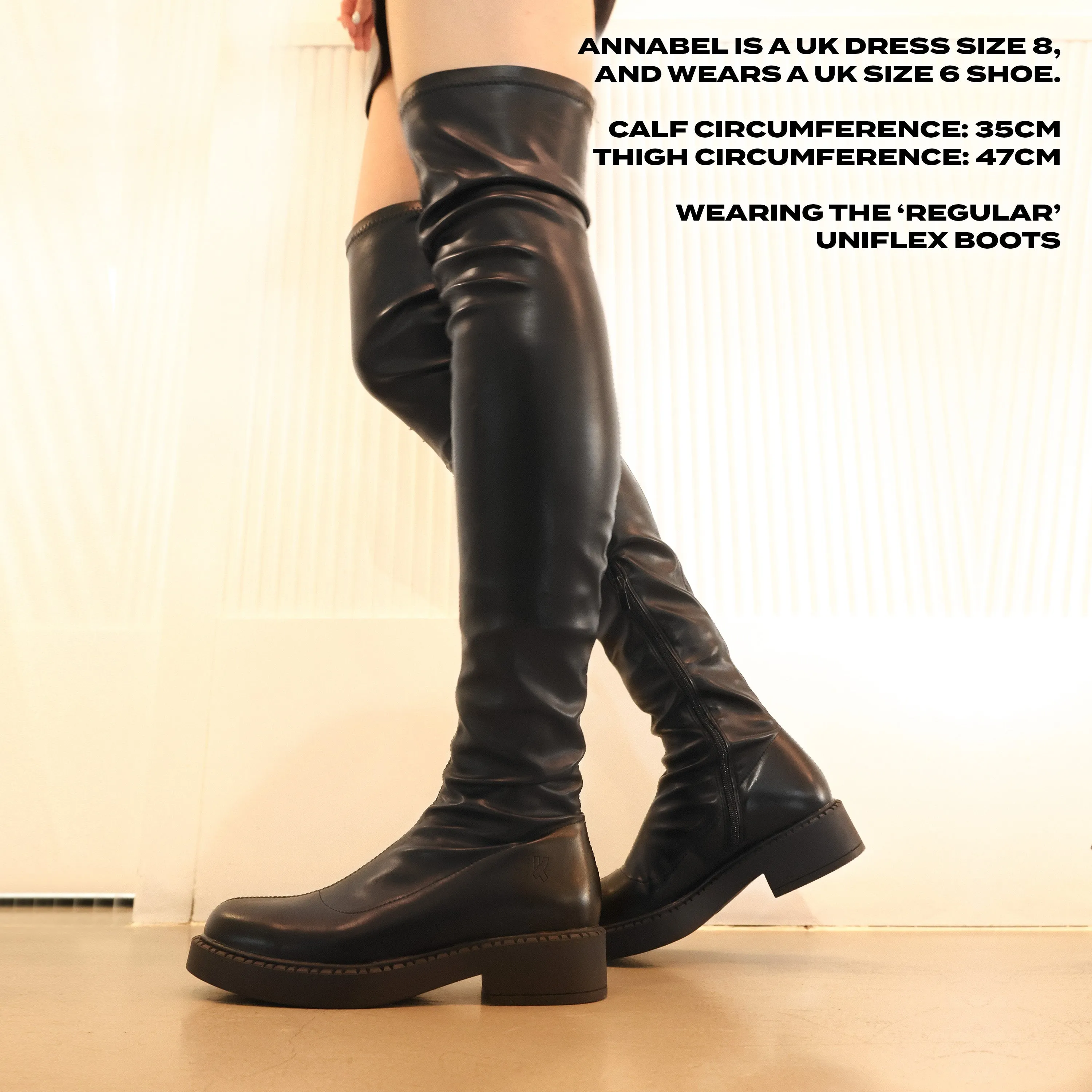 The Commander Stretch Thigh High Boots