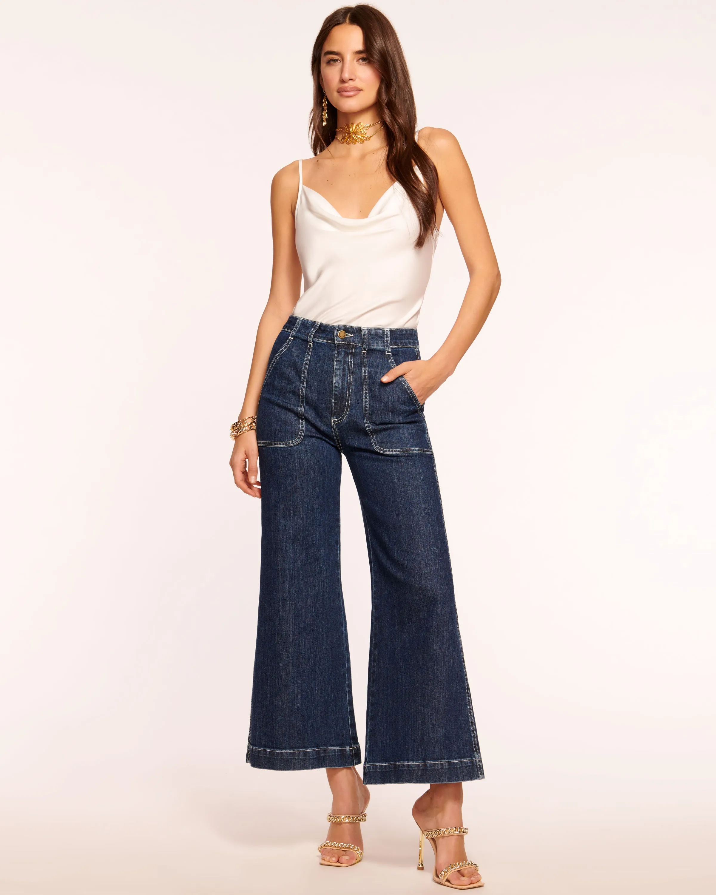 Theodora Cropped Wide Leg Jean