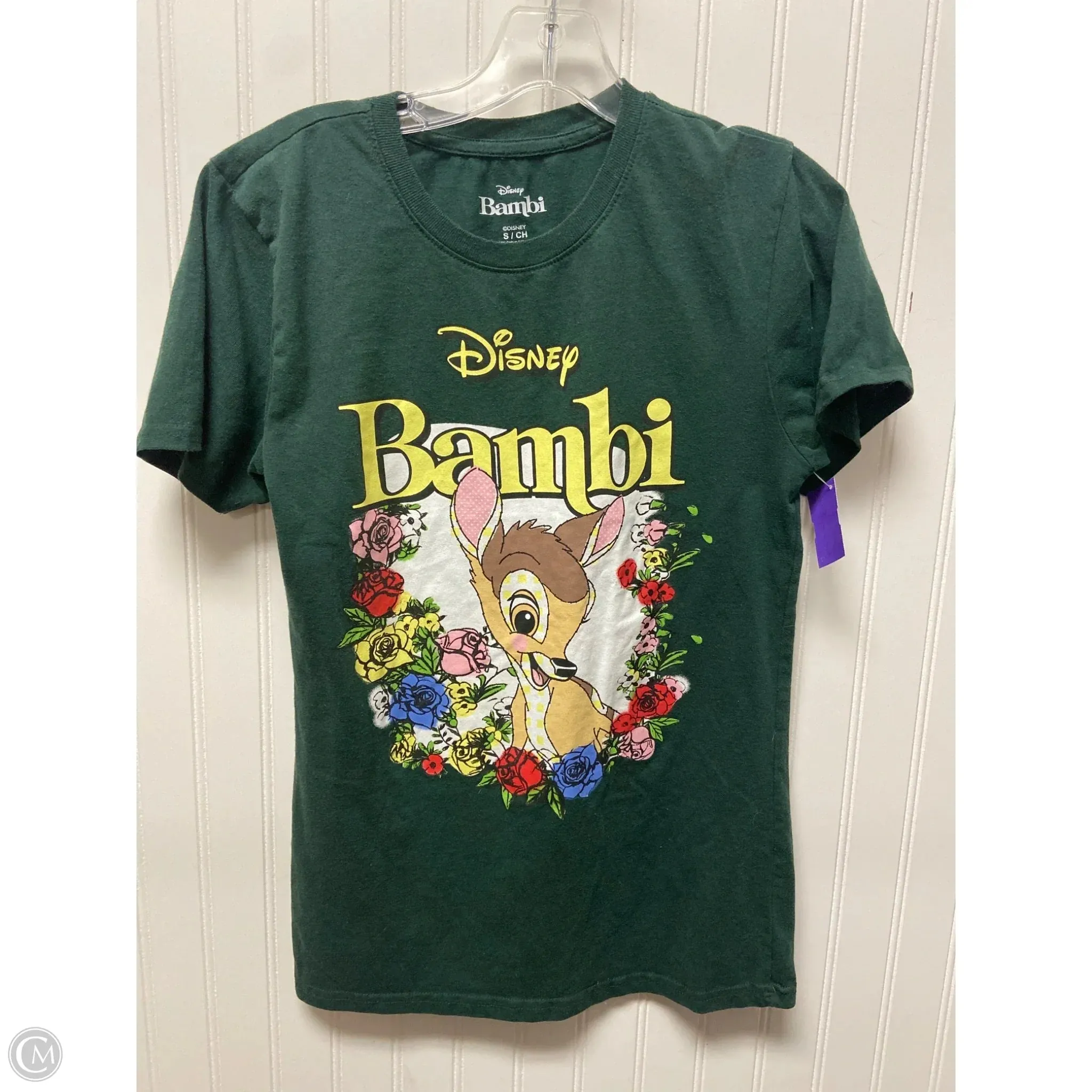 Top Short Sleeve Basic By Disney Store In Green, Size: S