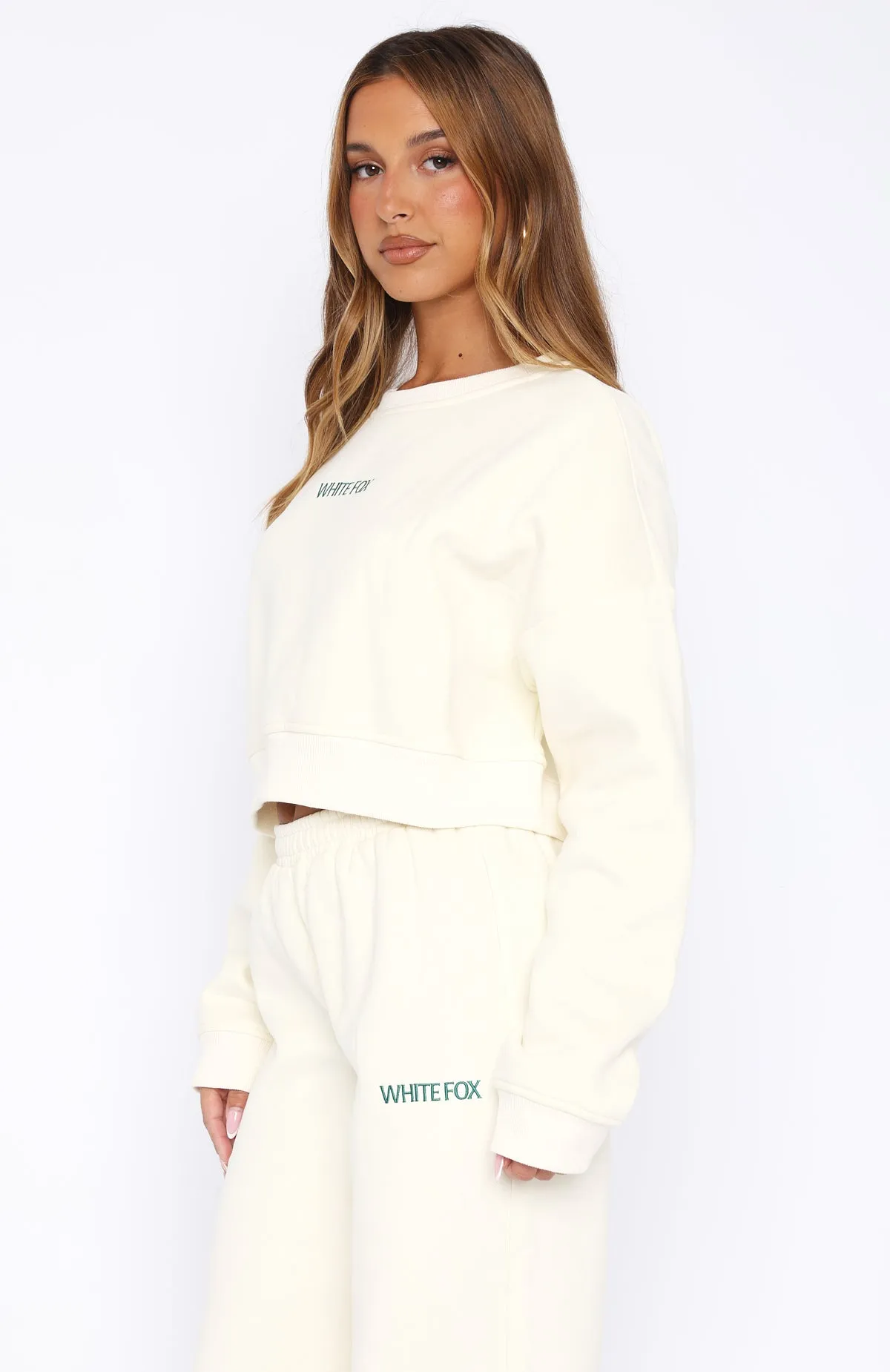 Trading Places Cropped Sweater Cream