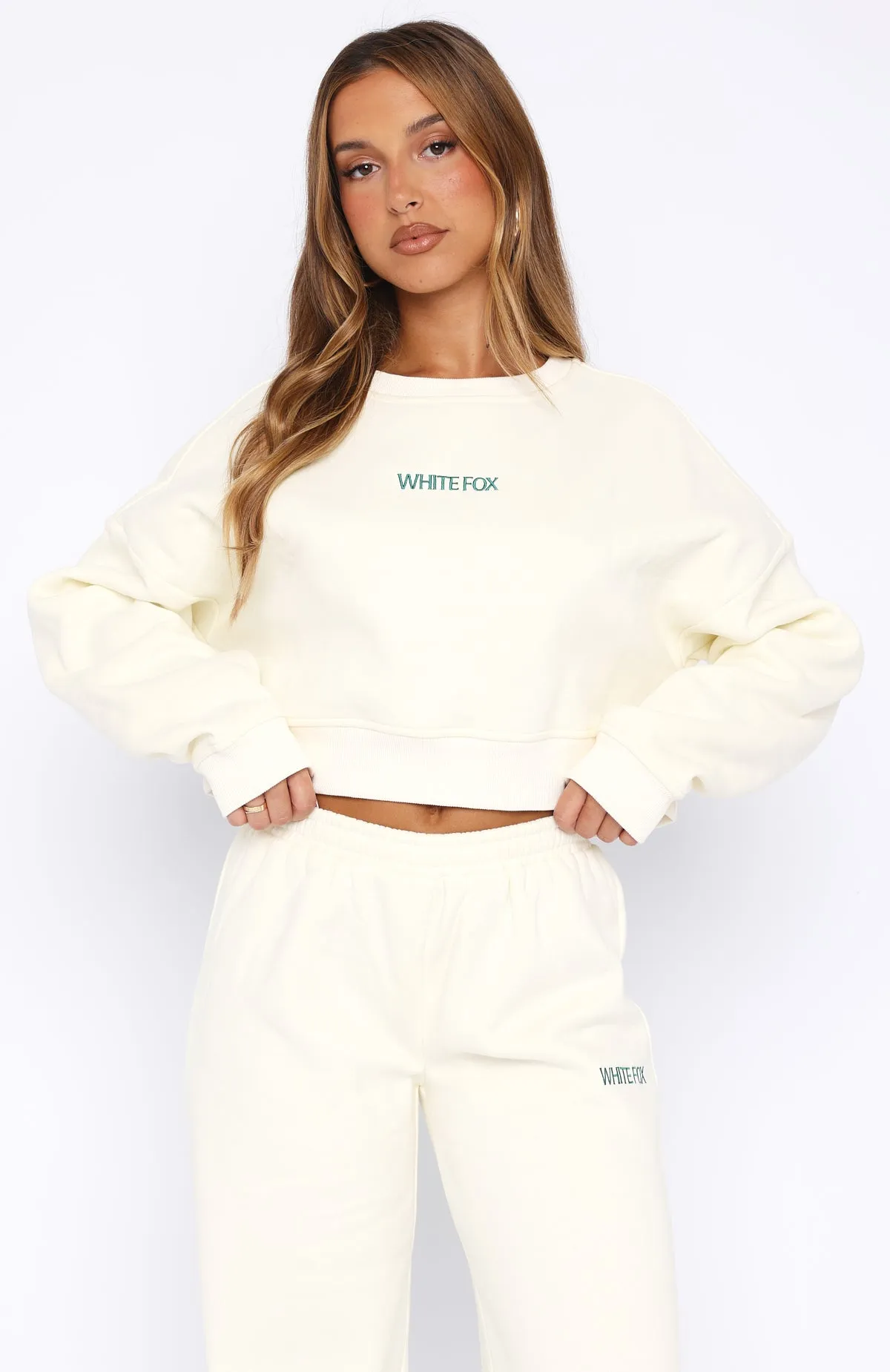 Trading Places Cropped Sweater Cream