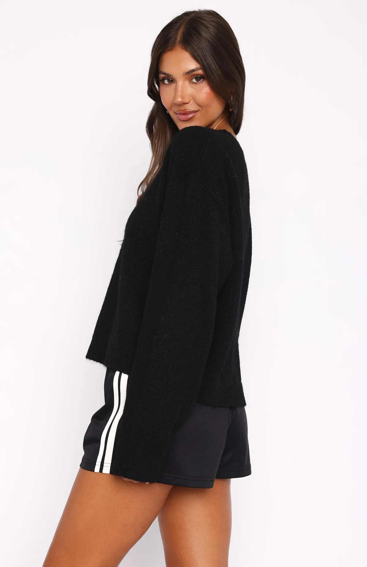 Warm Whispers Knit Sweater Black