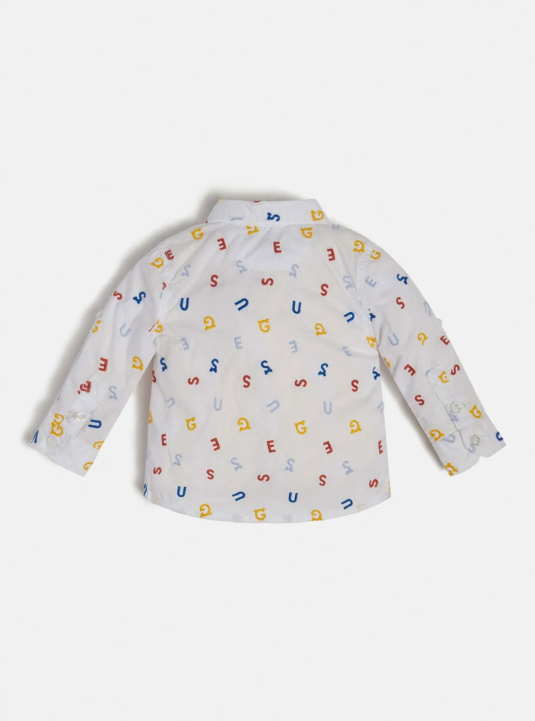White Coloured Letter Logo Shirt (2-7)