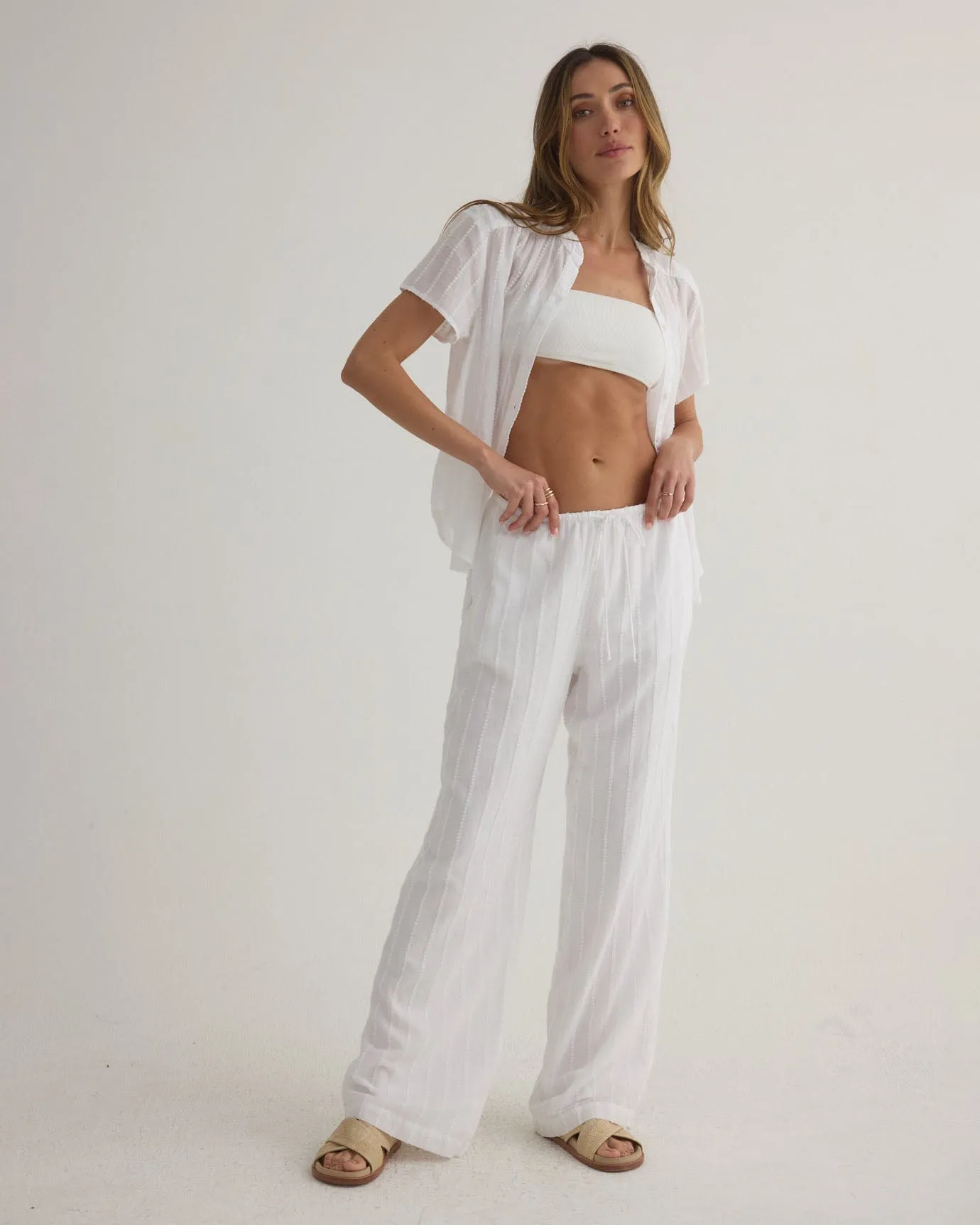 Wide Leg Pant - White