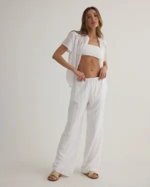 Wide Leg Pant - White