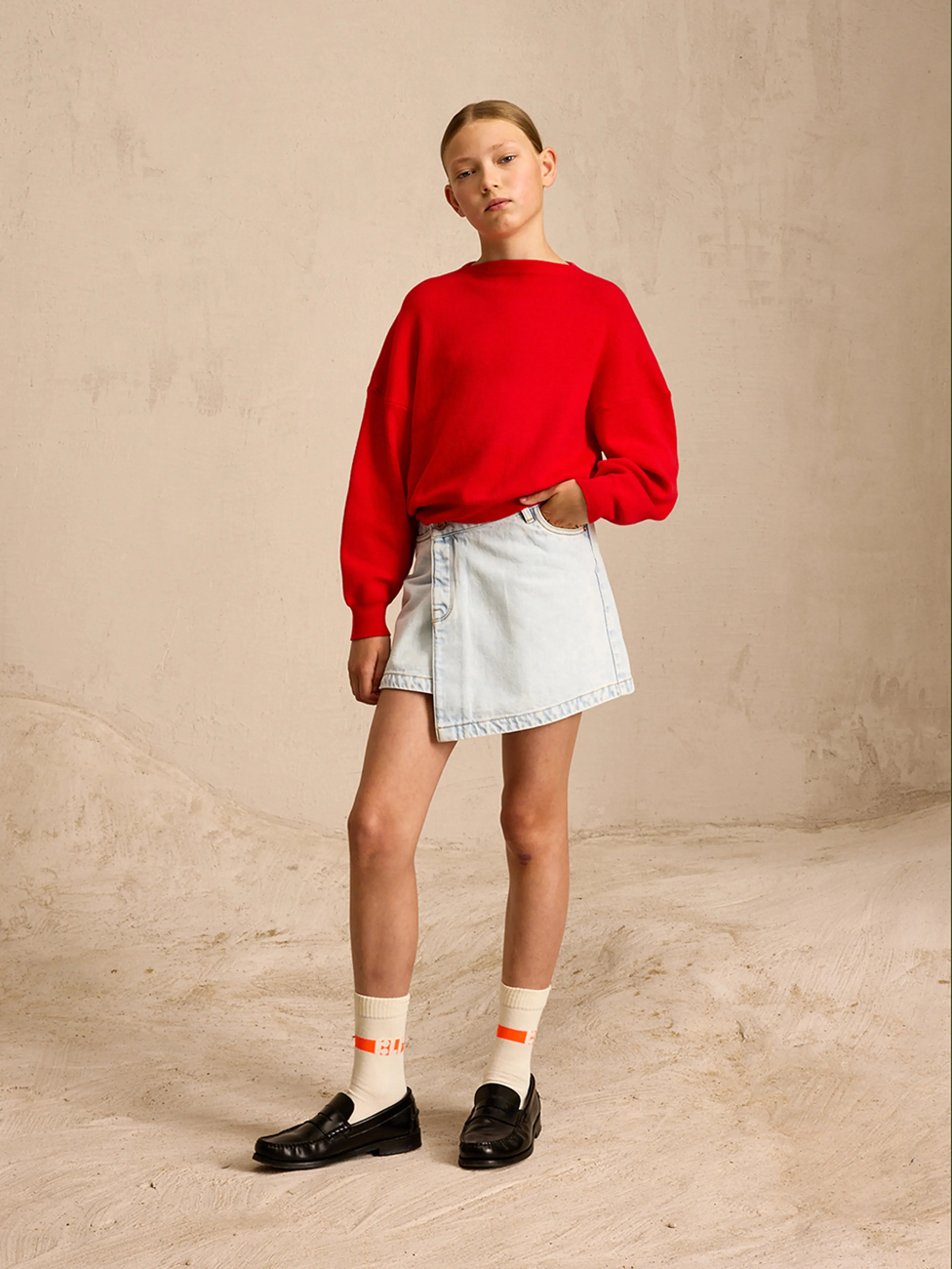 Wrapp wrap skirt (251 / G / LT BLUE BLEACH)