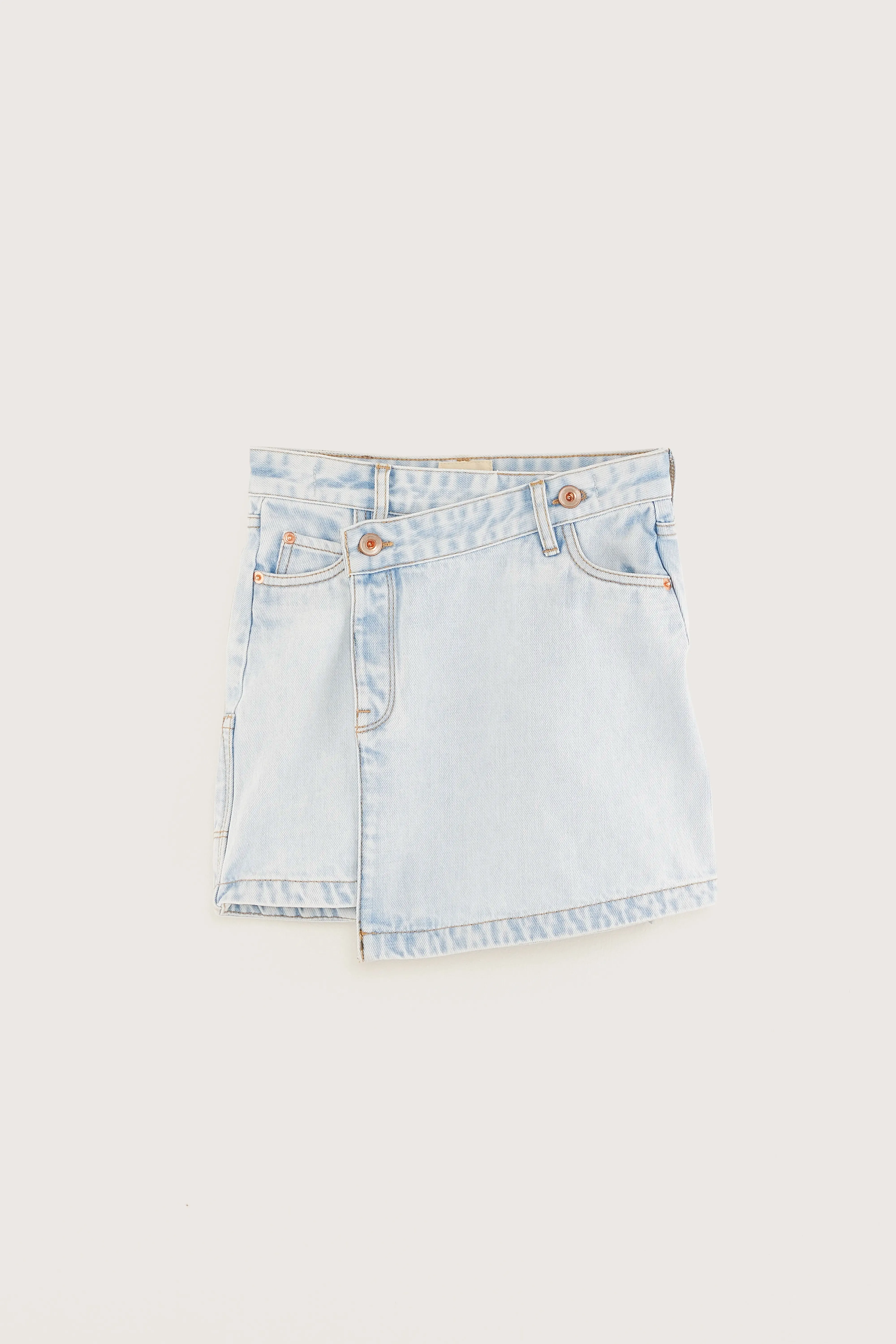 Wrapp wrap skirt (251 / G / LT BLUE BLEACH)