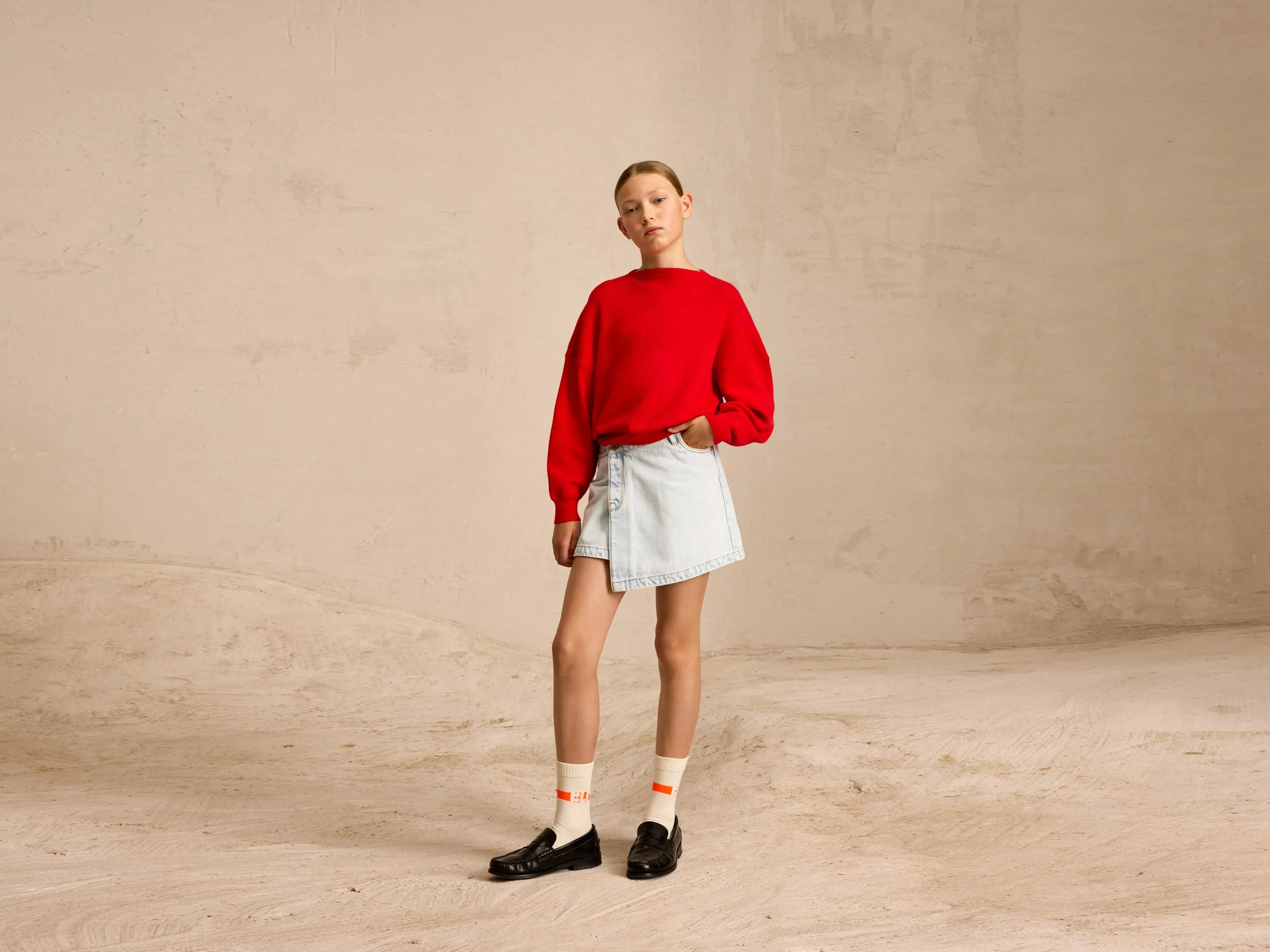 Wrapp wrap skirt (251 / G / LT BLUE BLEACH)